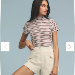 Maeve - The Blair Stretch Cotton Short - Sleeve Baby Tee